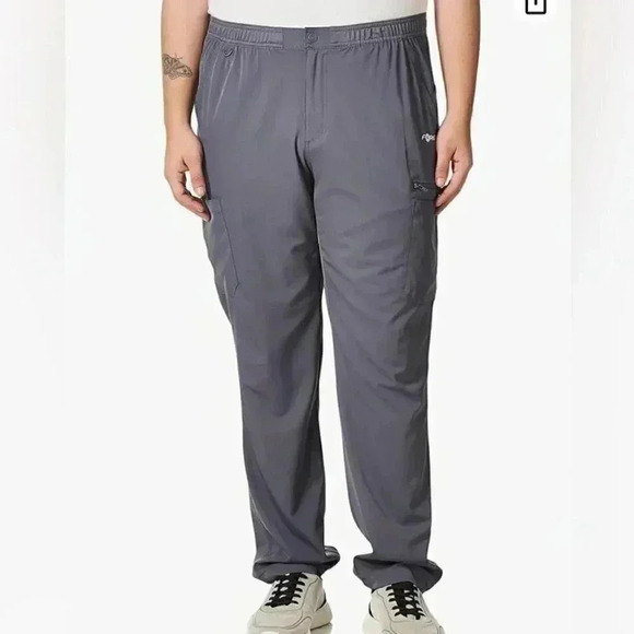 Carhartt dark grey casual regular fit zip closure scrub flex medical pants S - Picture 2 of 3
